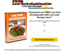 Tablet Screenshot of lowcarbecookbooklet.com